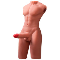 6.69in Life Size Male Torso With Thrusting Vibrating Function Dildo Love Toy