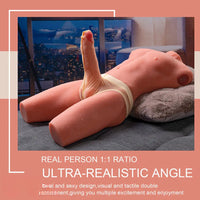 6.69in Life Size Male Torso With Thrusting Vibrating Function Dildo Love Toy