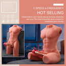 6.69in Life Size Male Torso With Thrusting Vibrating Function Dildo Love Toy