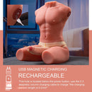 6.69in Life Size Male Torso With Thrusting Vibrating Function Dildo Love Toy