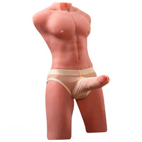 6.69in Life Size Male Torso With Thrusting Vibrating Function Dildo Love Toy