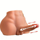 6.69in Lifelike Soft Silicone Thrusting Vibrating Dildo With Sex Torso