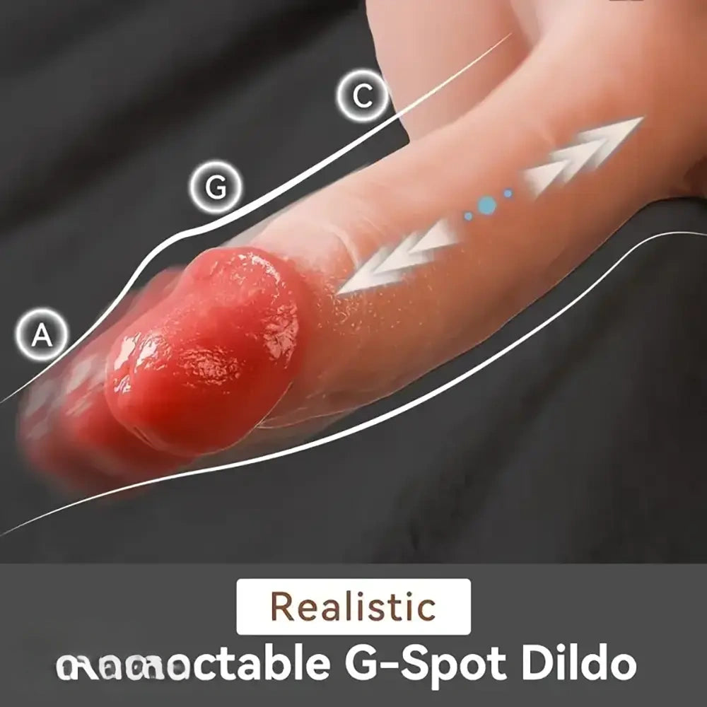 6.69in Lifelike Soft Silicone Thrusting Vibrating Dildo With Sex Torso