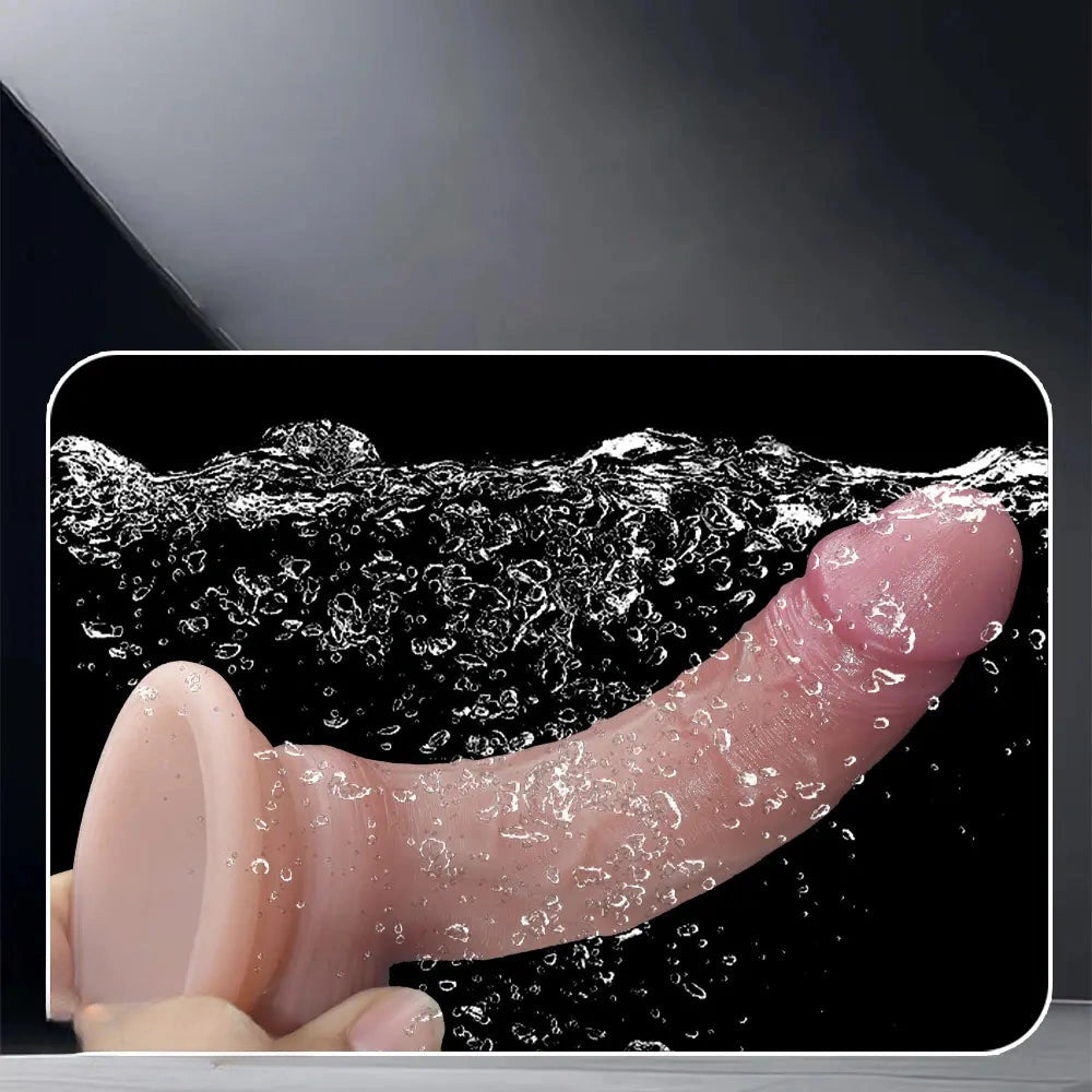 6.69in Liquid Silicone Soft Super Realistic Anal Dildo Sex Toy For Women