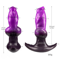 6.69in Monster Knot Inflatable Dildo For Anal Vaginal Knot Massage
