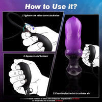 6.69in Monster Knot Inflatable Dildo For Anal Vaginal Knot Massage