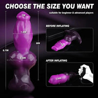 6.69in Monster Knot Inflatable Dildo For Anal Vaginal Knot Massage