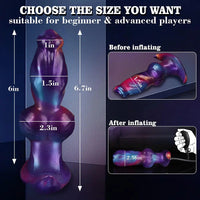 6.69in Monster Knot Inflatable Dildo For Anal Vaginal Knot Massage