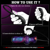 6.69in Monster Knot Inflatable Dildo For Anal Vaginal Knot Massage