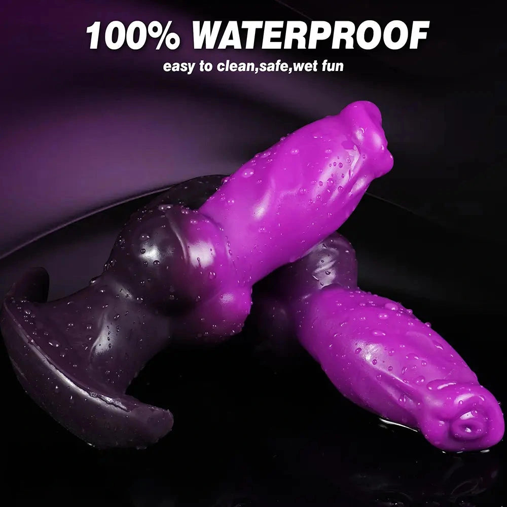 6.69in Monster Knot Inflatable Dildo For Anal Vaginal Knot Massage