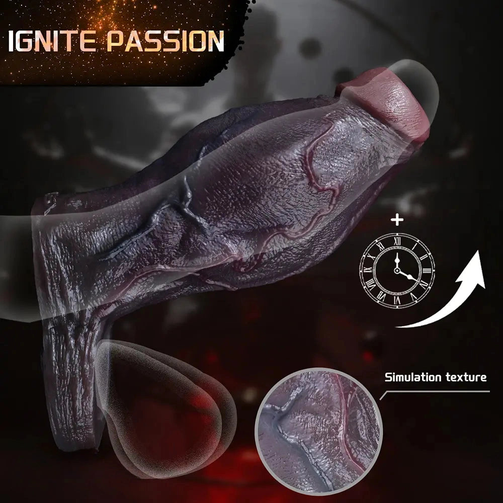 6.69in Platinum Silicone Realistic Men Penis Sleeve Dildo Suitable For Dating
