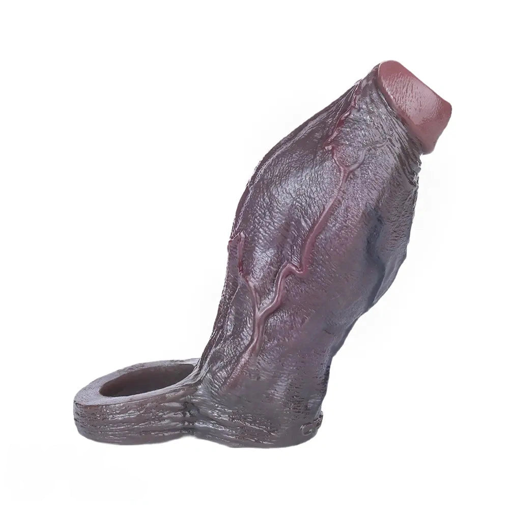 6.69in Platinum Silicone Realistic Men Penis Sleeve Dildo Suitable For Dating