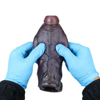 6.69in Platinum Silicone Realistic Men Penis Sleeve Dildo Suitable For Dating