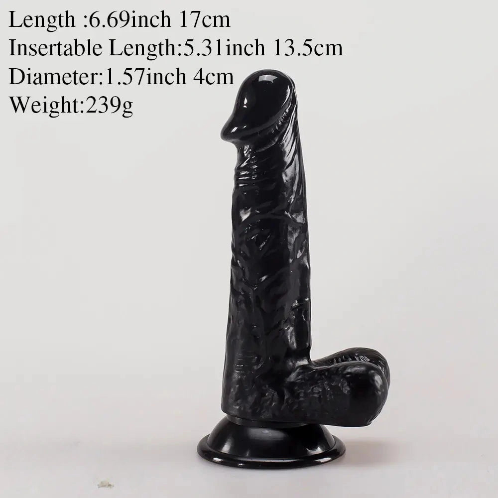 6.69in PVC Anal Adult Sex Toy Real Lifelike Dildo Penis Sexy Toy