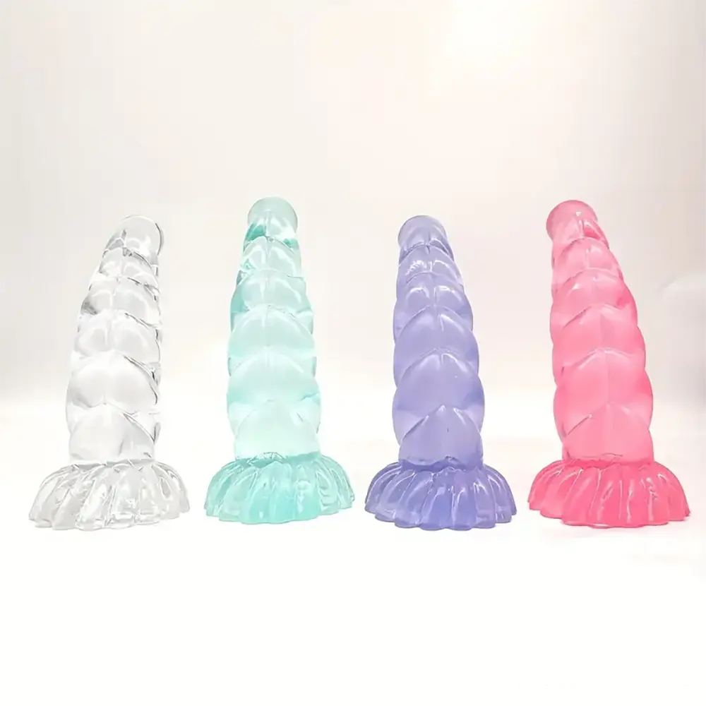 6.69in Real Fantasy Odd Twist Dildo For Women Vagina With Sucker