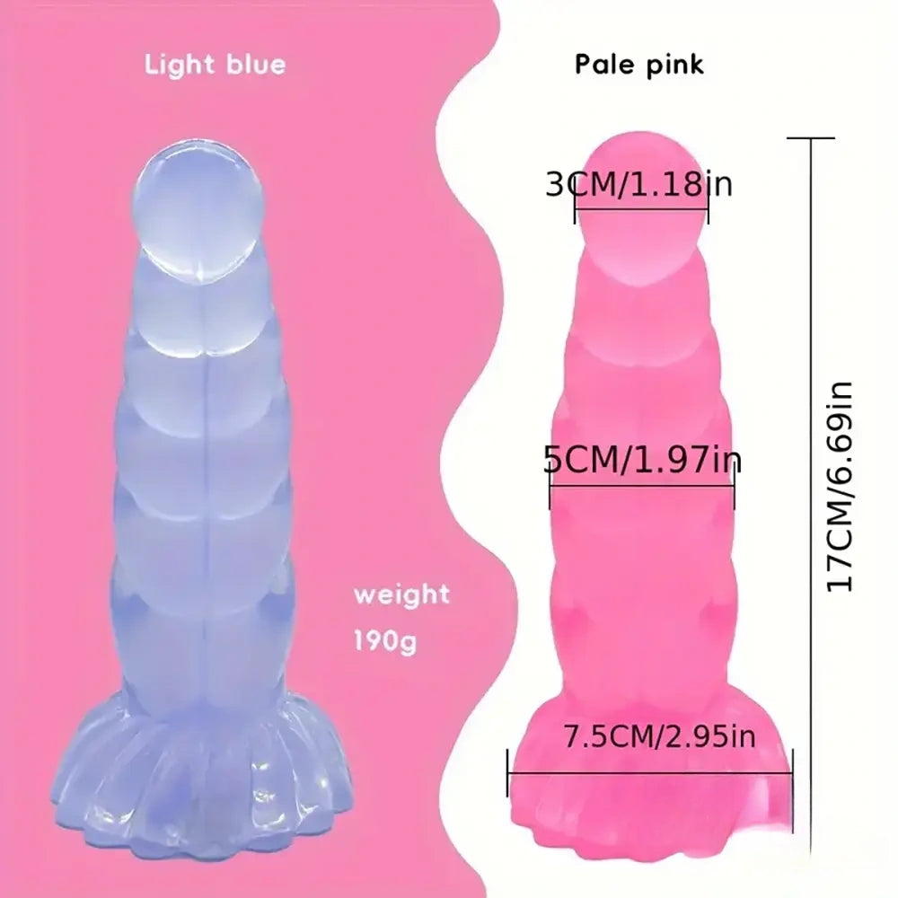 6.69in Real Fantasy Odd Twist Dildo For Women Vagina With Sucker