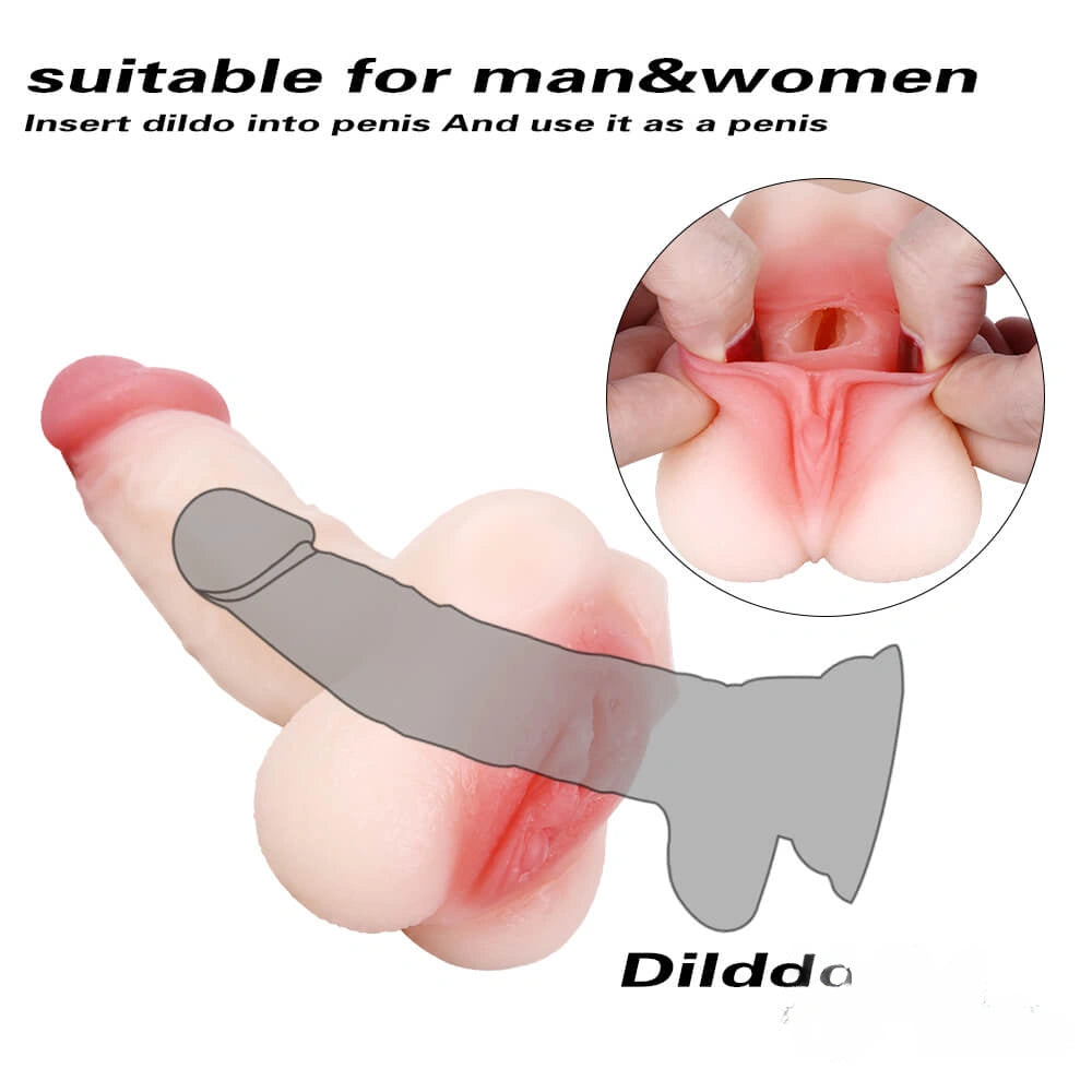 6.69in Real Feeling Pocket Pussy Dildo Male Sex Toy For Sex Love