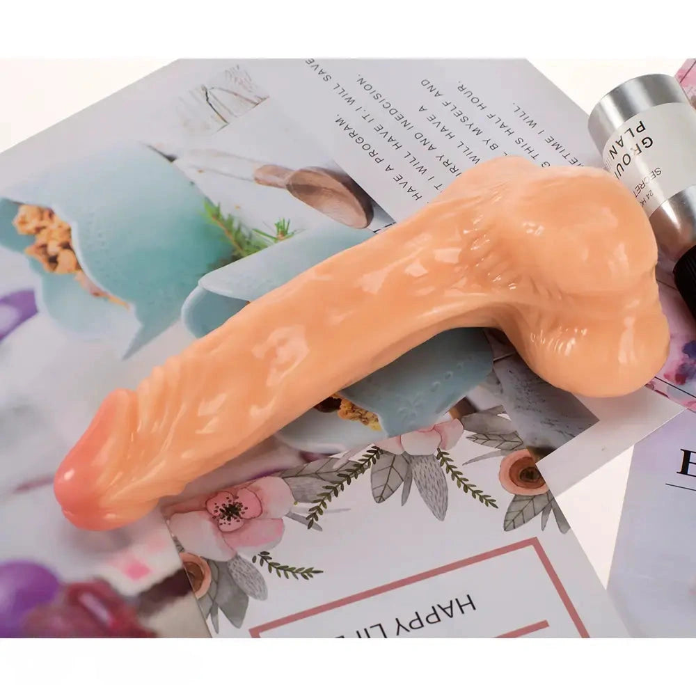 6.69in Real PVC Skin Sharp Anal Vaginal Stimulation Dildo Sex Toy