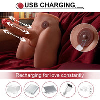 6.69in Realistic 3D Sexy Hip Thrusting Vibrating Real Dildo Male Sex Torso