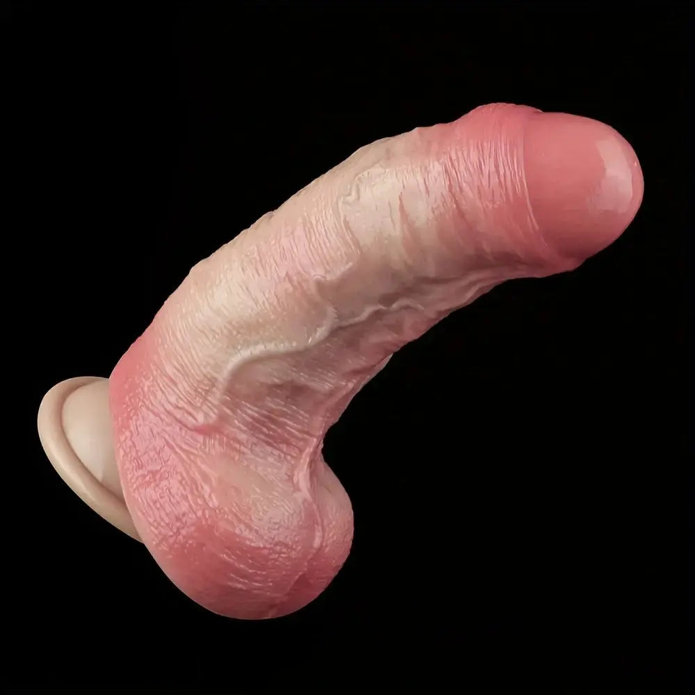 6.69in Realistic Female Manual Dual Density Silicone Soft Thick Cock Dildo
