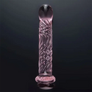 6.69in Realistic Pink Threaded Glass Dildo For Female Sex Pleasure