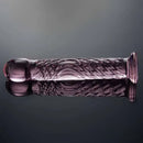 6.69in Realistic Pink Threaded Glass Dildo For Female Sex Pleasure