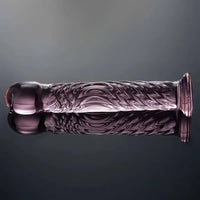 6.69in Realistic Pink Threaded Glass Dildo For Female Sex Pleasure