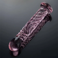 6.69in Realistic Pink Threaded Glass Dildo For Female Sex Pleasure