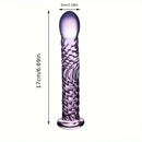 6.69in Realistic Pink Threaded Glass Dildo For Female Sex Pleasure