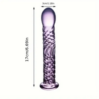 6.69in Realistic Pink Threaded Glass Dildo For Female Sex Pleasure