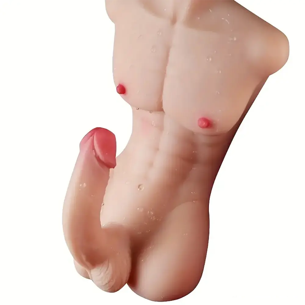 6.69in Realistic Rubber Dildo With TPE Sex Doll Torso For Gay Women