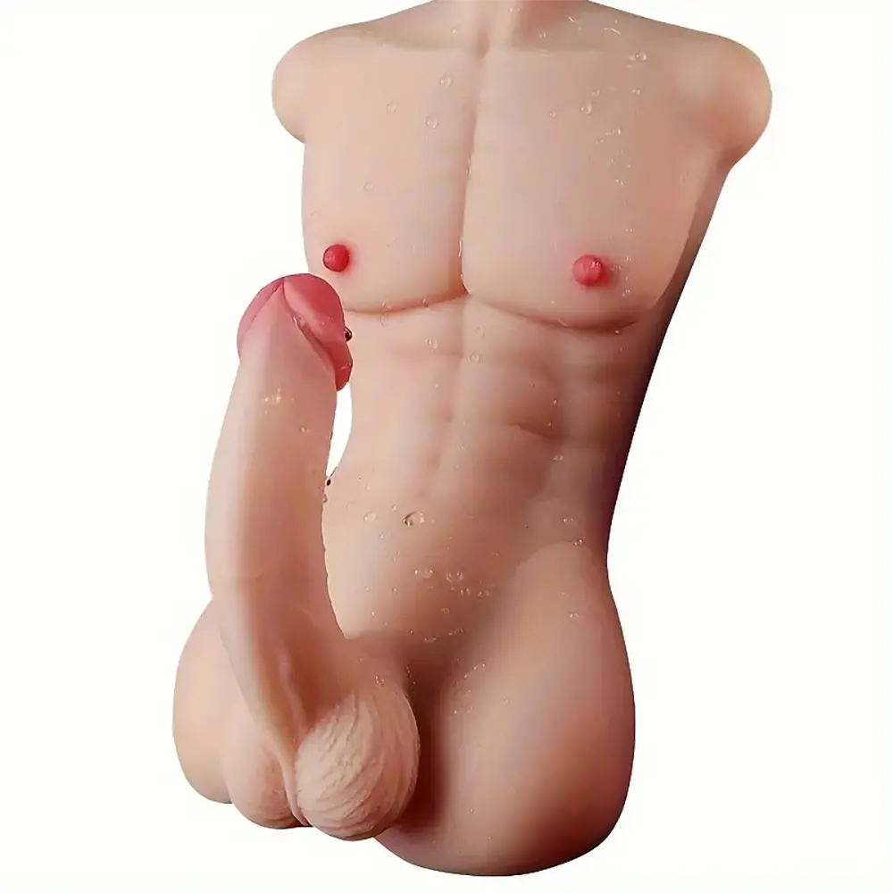 6.69in Realistic Rubber Dildo With TPE Sex Doll Torso For Gay Women