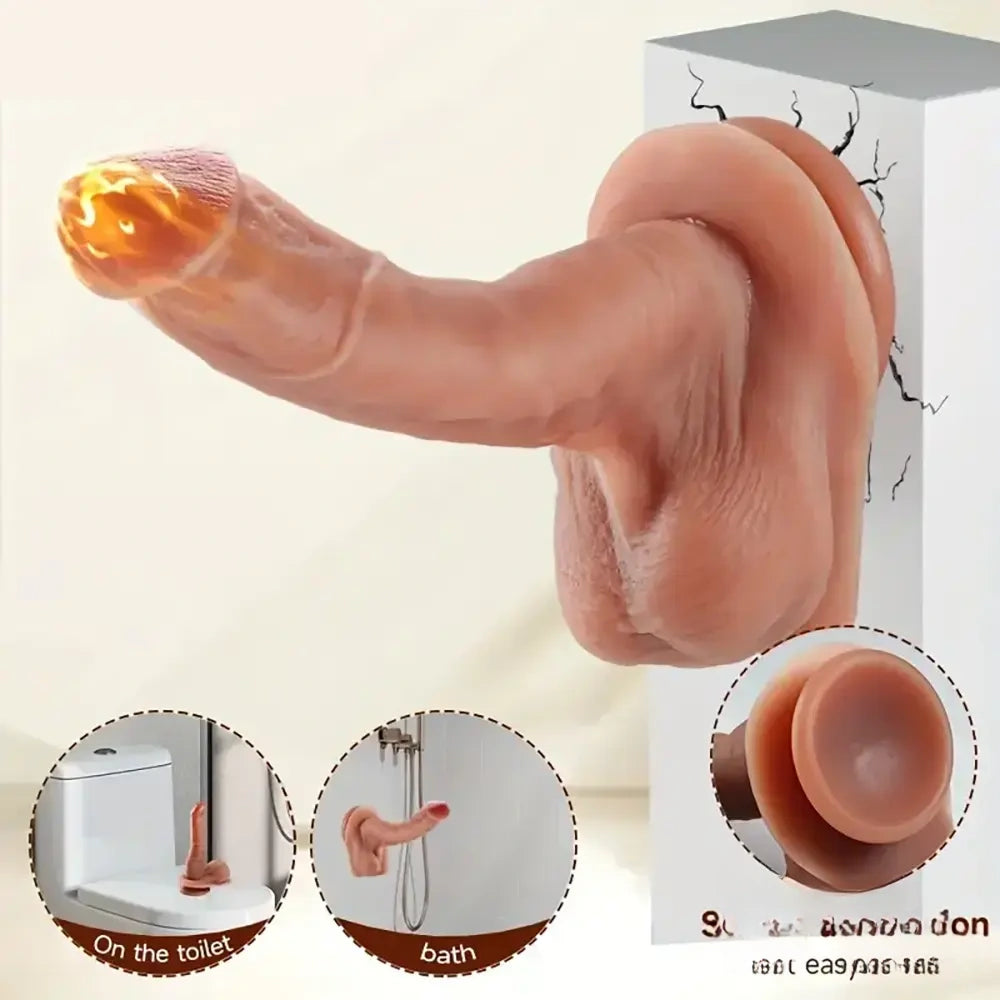 6.69in Realistic Silicone Soft Dildo For Women Anus Clit Hand-Free Play