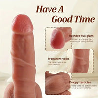 6.69in Realistic Silicone Soft Dildo For Women Anus Clit Hand-Free Play