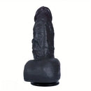 6.69in Realistic Silicone Soft Ebony Veins Dildo With Suction Cup