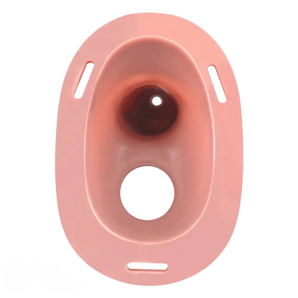 6.69in Silicone Cock Cage Strap on Chastity Dildo With Lock With Cock Ring