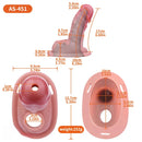6.69in Silicone Cock Cage Strap on Chastity Dildo With Lock With Cock Ring