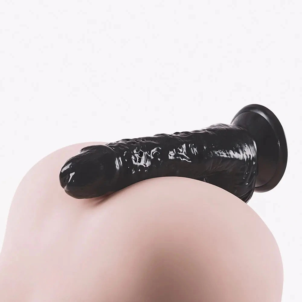 6.69in Small Real PVC Skin Dildo Female Masturbator Anal Sex Toy