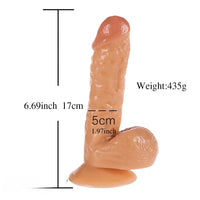 6.69in Small Real PVC Skin Dildo Female Masturbator Anal Sex Toy