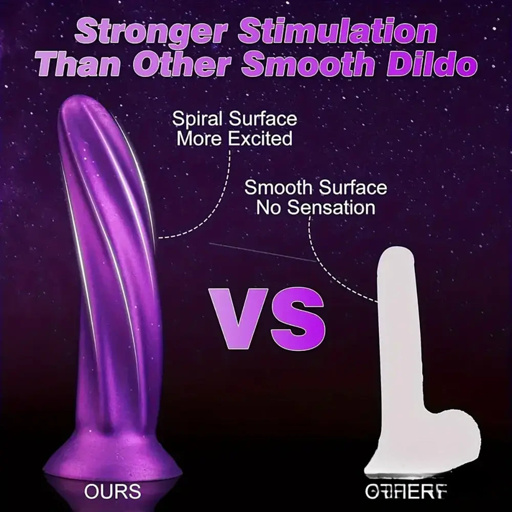 6.69in Spiral Fantasy Silicone Soft Dildo For Women G Spot Love Sex Toy