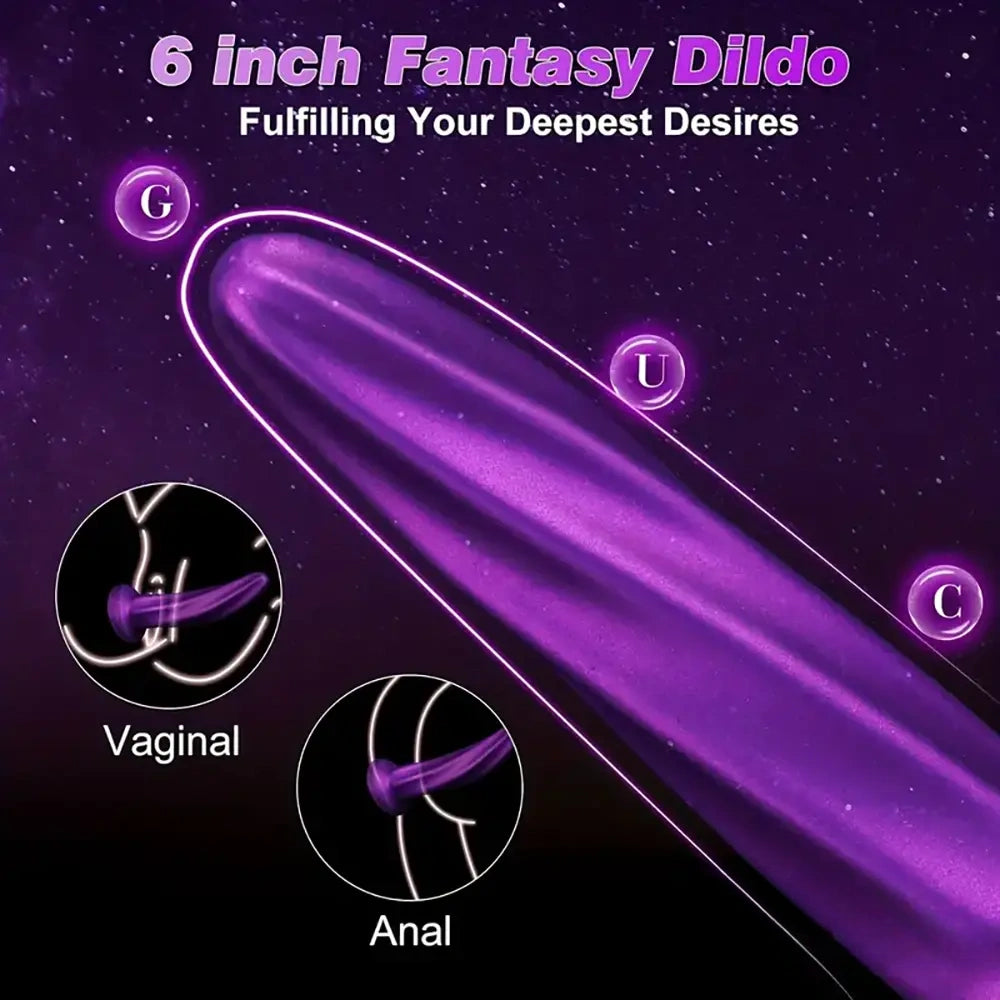 6.69in Spiral Fantasy Silicone Soft Dildo For Women G Spot Love Sex Toy