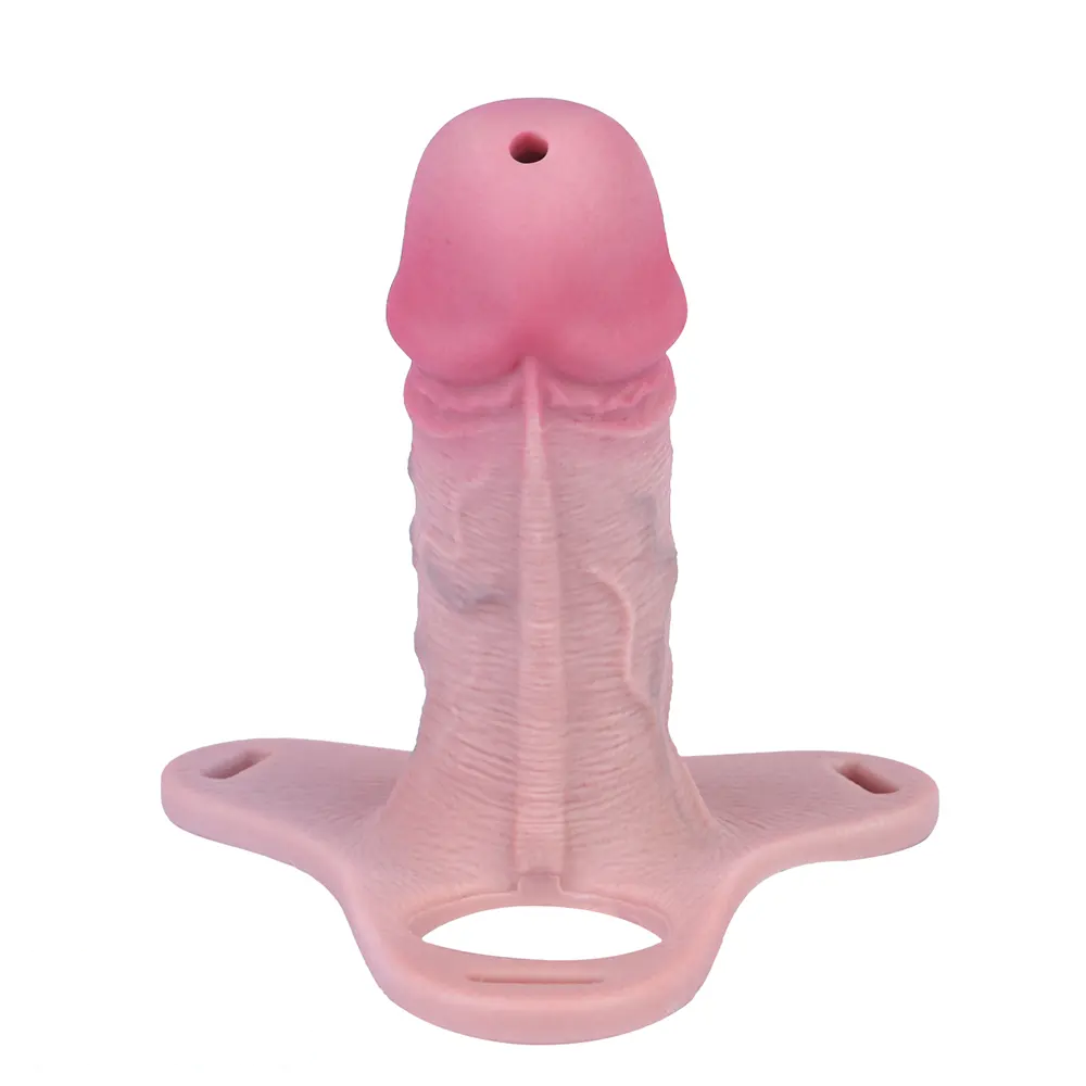 6.69in Strap on Chastity Dildo Wearable Realistic Cock Cage For Men Gay