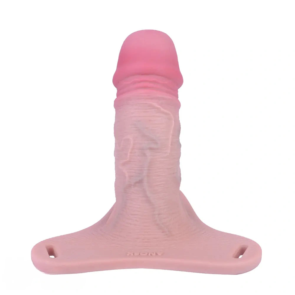 6.69in Strap on Chastity Dildo Wearable Realistic Cock Cage For Men Gay