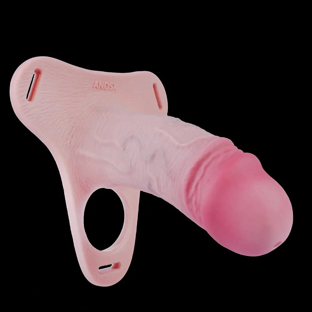 6.69in Strap on Chastity Dildo Wearable Realistic Cock Cage For Men Gay