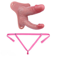 6.69in Strap on Double Sided Silicone Cock Cage Dildo For Chastity Cock