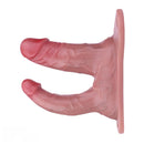 6.69in Strap on Double Sided Silicone Cock Cage Dildo For Chastity Cock