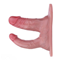 6.69in Strap on Double Sided Silicone Cock Cage Dildo For Chastity Cock