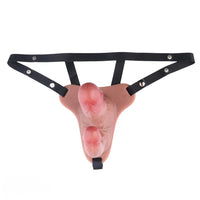 6.69in Strap on Double Sided Silicone Cock Cage Dildo For Chastity Cock