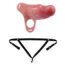 6.69in Strap on Hollow Sleeve Silicone Cock Cage Dildo For Chastity Cock