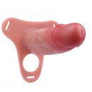 6.69in Strap on Hollow Sleeve Silicone Cock Cage Dildo For Chastity Cock